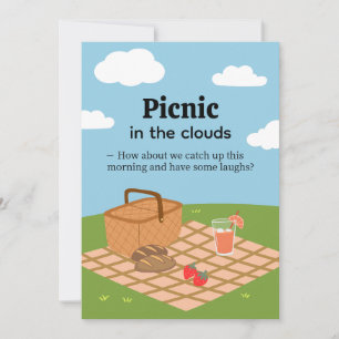 Picknick i molnen - Whimsical utomhusinbjudan Inbjudningar