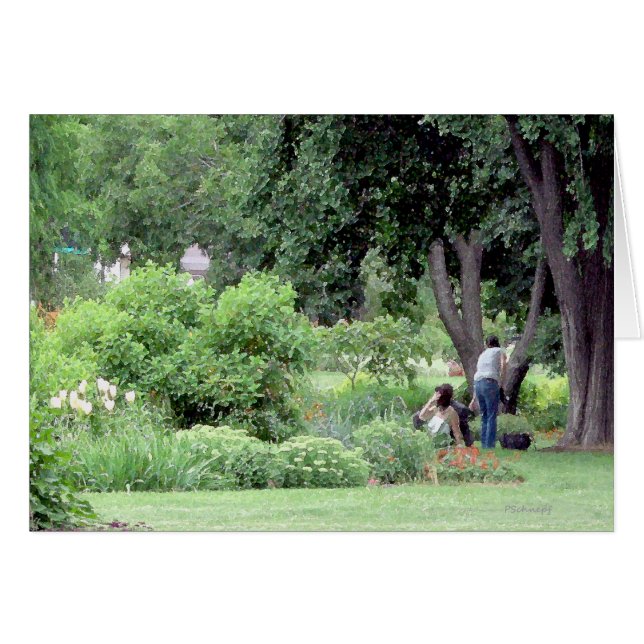 Picknick i parkera hälsningskort (Framsidan Horizontal)