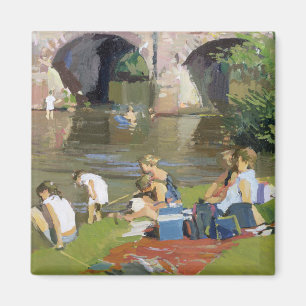 Picknick vid floden Withypool Magnet