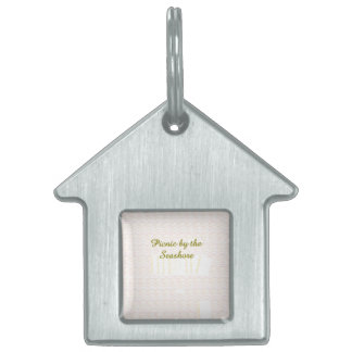 Picknick vid havet Hjärt Scroll ID-bricka Husdjur