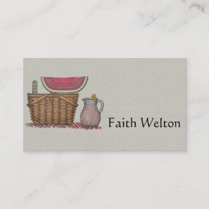 Picknickbasket & vattenmelon visitkort