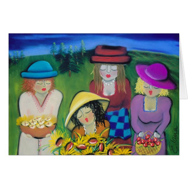 Picknicken Hälsningskort (Framsidan Horizontal)