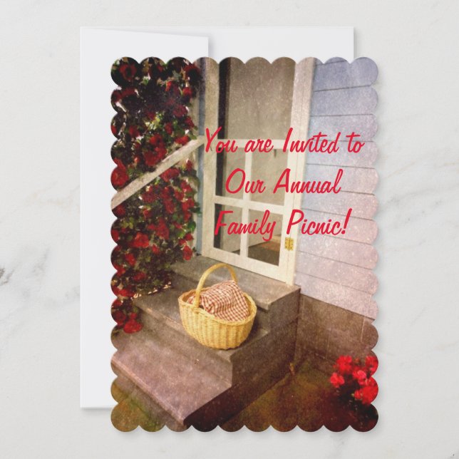 Picknickinbjudan - din anpassningsbar 5" x 7" inbjudningar (Framsida)