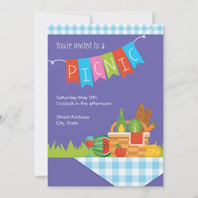 Picknickpartyinbjudan Inbjudningar (Framsida)