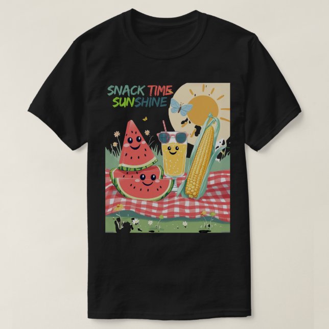 Picknickskompisar – Sommar-snackslag T Shirt (Design framsida)