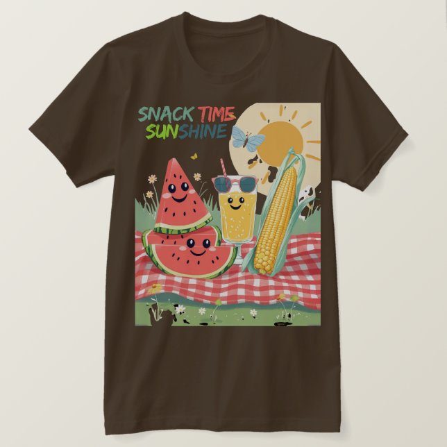 Picknickvänner – Sommar Snacks Squad T Shirt (Design framsida)