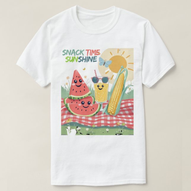 Picknickvänner – Sommar Snacks Squad T Shirt (Design framsida)