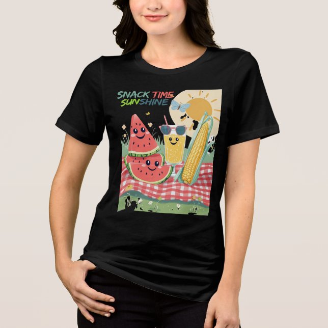 Picknickvänner – Sommar Snacks Squad T Shirt (Framsida)