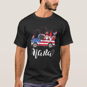 Pickup Lastbil farbror Sam Gnomes American Flagga T Shirt