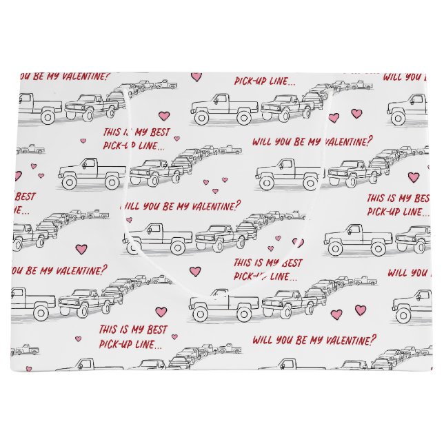 Pickup Line Valentine Funny Lastbil Älskare (Framsidan)