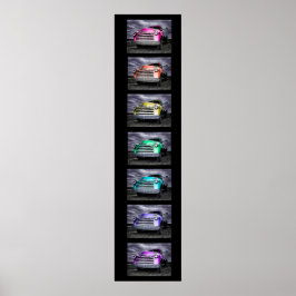 pickup vintage av regnbåge poster