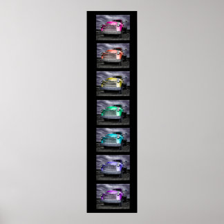 pickup vintage av regnbåge poster