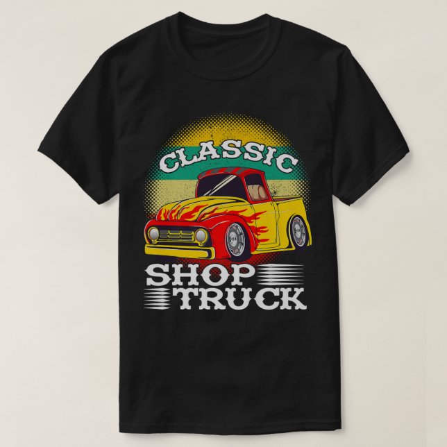 Pickupa Lastbil-anpassade klassiska Lastbil Citysc T Shirt (Design framsida)