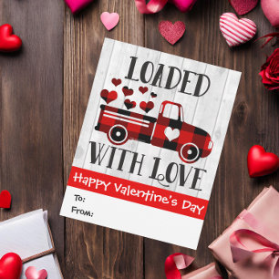 Pickupa Lastbil Buffalo Play Heart Valentindagen Kort