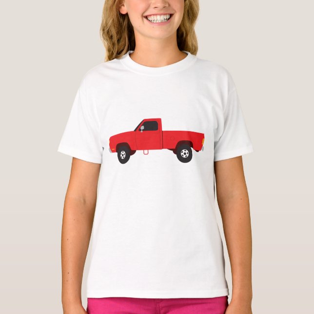 Pickupa Lastbil Transport Lastbilar T Shirt (Framsida)