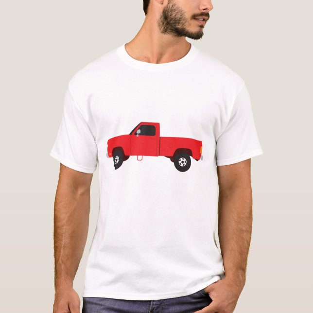 Pickupa Lastbil Transport Lastbilar T Shirt (Framsida)