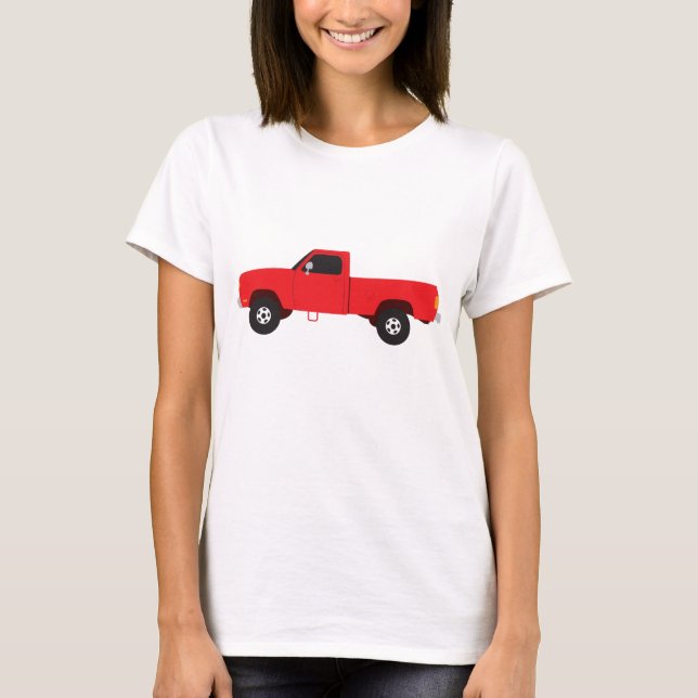 Pickupa Lastbil Transport Lastbilar T Shirt (Framsida)