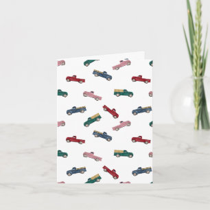 Pickupa Lastbilar Cute Fordon Transport Kort