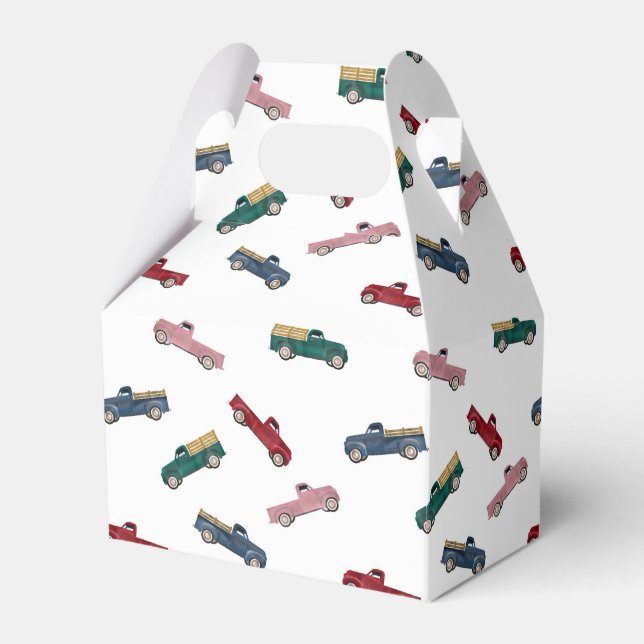 Pickupa Lastbilar Cute Fordon Transport Presentaskar (Framsidan Sidan)