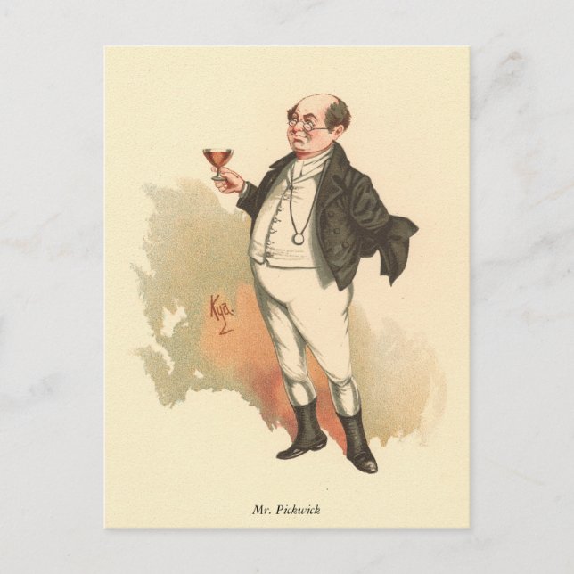Pickwick by Kyd, Dickens' Pickwick  Vykort (Framsida)