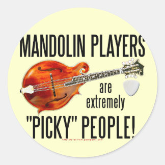 Picky Mandolinists Runt Klistermärke