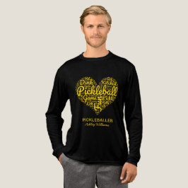 Picleball Player Personlig Namn Ord Art Heart T Shirt