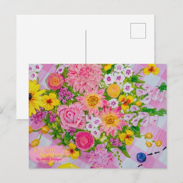 Picnic at the Park Postcard Vykort (Fram/baksida)