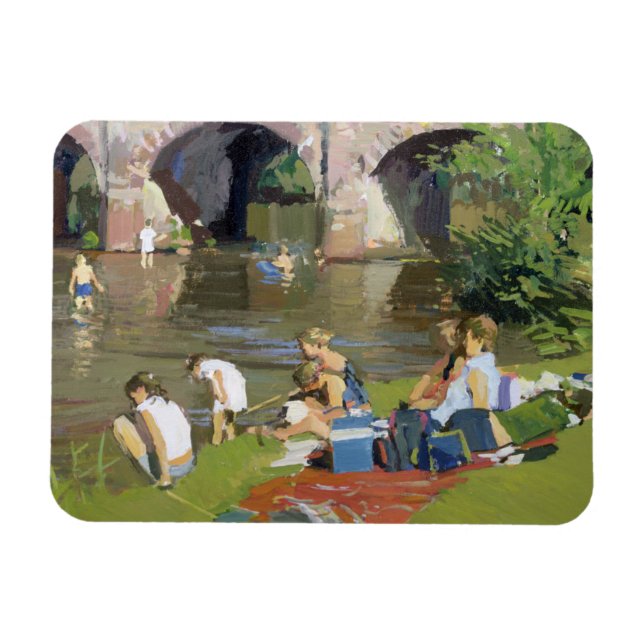 Picnic av floden Withypool Magnet (Horisontell)