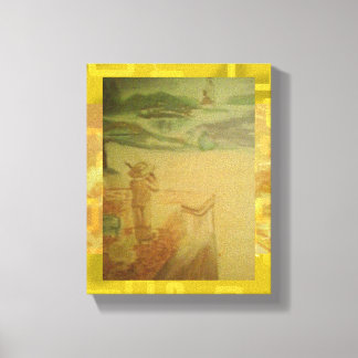 Picnic av Seashore Cont Geometric Canvastryck