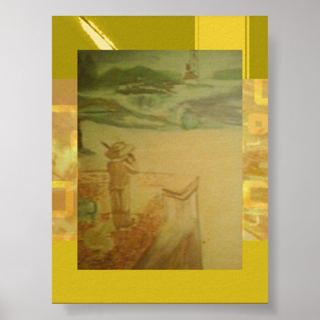 Picnic av Seashore Cont Geometric Poster (Framsidan)