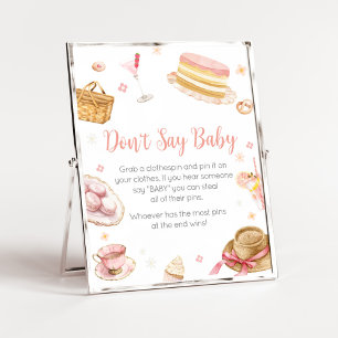 Picnic Baby Brunch Baby Shower Säg inte Baby Poster