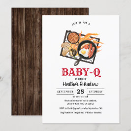 Picnic BabyQ Barbecue Baby Shower-inbjudan Inbjudningar