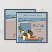 Picnic Basket Beach-inbjudan