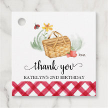 Picnic Birthday Märkre Tack