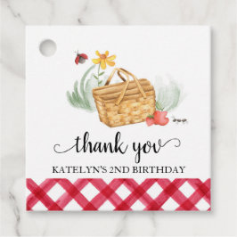 Picnic Birthday Märkre Tack Gåvor Etiketter