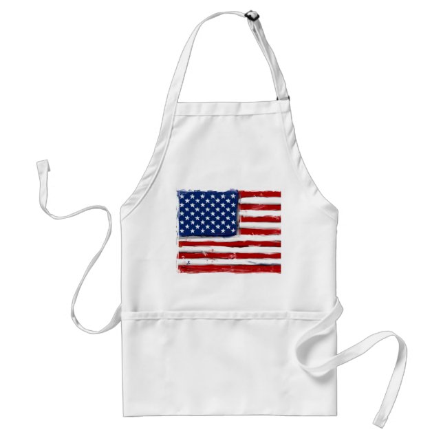 picnic Bq USA American flagga apron Memorial Day Förkläde (Framsidan)