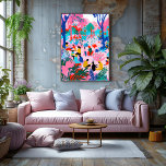 Picnic en el Parque: Arte Favista con Colores Vivo Canvastryck<br><div class="desc">Este diseño favista, inspirado en Matisse, retrata una escena de picnic en el parque llena de vida y color. Los tonos vibrantes de rosa, azul y verde crean una composición dinámica que aporta alegría y frescura a cualquier espacio. Ideal para los amantes del arte moderno y abstracto, este diseño es...</div>