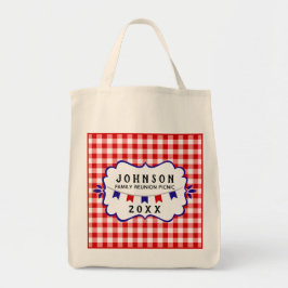 Picnic Family Reunion Red White och Blue Tygkasse