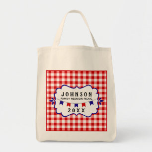Picnic Family Reunion Red White och Blue Tygkasse