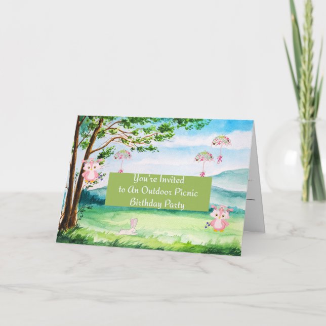 Picnic Födelsedagsfest Inbjudan för Child (Framsida)