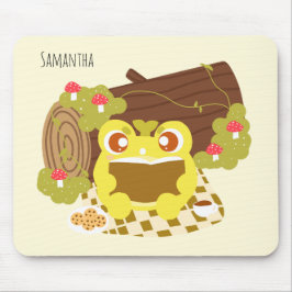 Picnic Frog Reading A Bok Musmatta