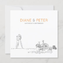 Picnic Garden Minimalist Black and White Bröllop