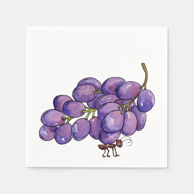 Picnic Grapes Pappersservett (Framsidan)