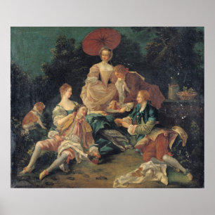 Picnic i en park poster