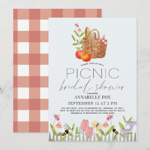 Picnic i Park Basket Blommigt Möhippa Inbjudningar