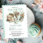 Picnic i Park Blommigt 60:e Födelsedagsfesten Inbjudningar<br><div class="desc">Söt som basket med bild och med blommigt som smyckad cykel "Picnic in the Park",  60:e Födelsedagsfestens utformning. Sammansatt design efter Helgdag Hearts-design.</div>