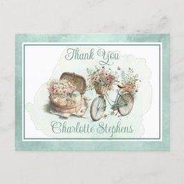 Picnic i Park Blommigt Vuxen Birthday Tack Vykort