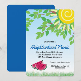 Picnic-inbjudan till grannländerna Watermelon & So Inbjudningar