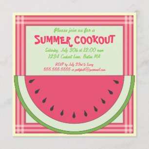 Picnic-inbjudan till Watermelon Cookout Inbjudningar