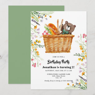 Picnic Kid Birthday-inbjudan Julkort